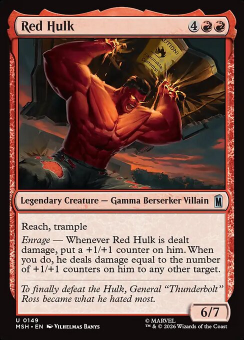 Red Hulk Marvel Super Heroes Magic: The Gathering card image