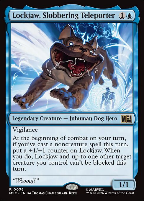 Lockjaw, Slobbering Teleporter Marvel Super Heroes Commander Magic: The Gathering card image