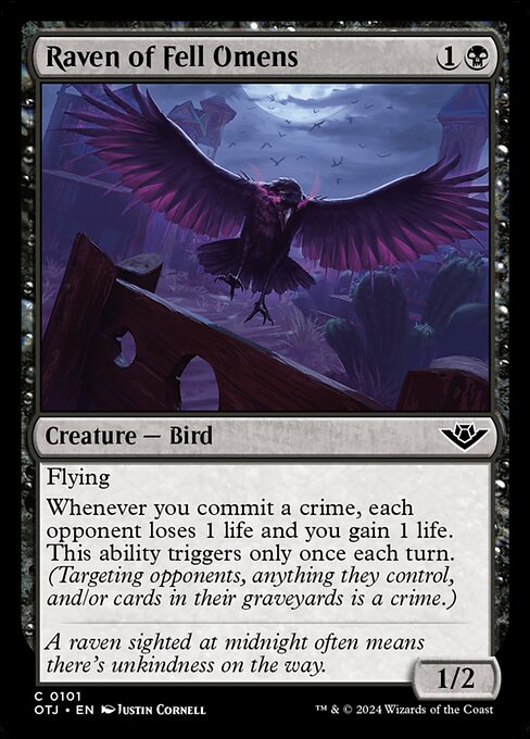 Raven of Fell Omens - Outlaws of Thunder Junction #101