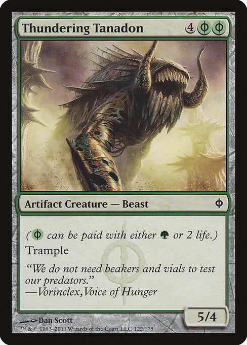 Thundering Tanadon New Phyrexia Magic: The Gathering card image