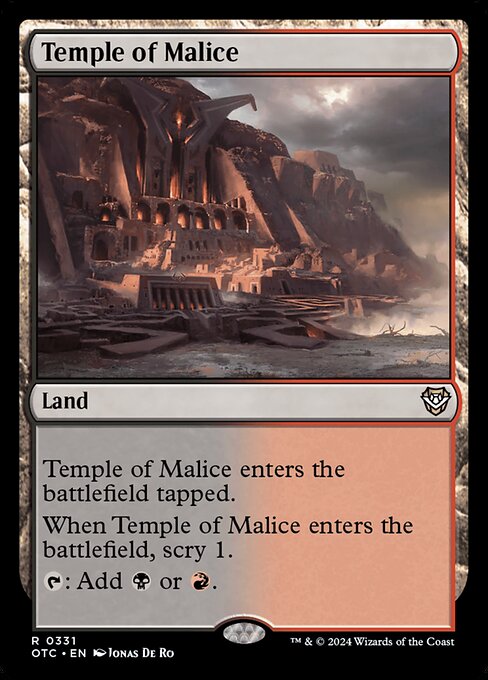 Temple of Malice - Outlaws of Thunder Junction Commander #331