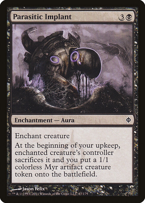 Parasitic Implant New Phyrexia Magic: The Gathering card image