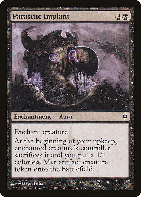 Parasitic Implant - New Phyrexia #67 Magic: The Gathering card image