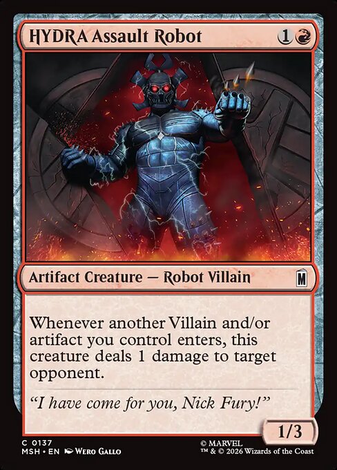 HYDRA Assault Robot Marvel Super Heroes Magic: The Gathering card image