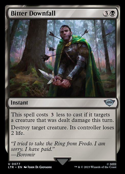 Bitter Downfall - The Lord of the Rings: Tales of Middle-earth #77 Magic: The Gathering card image