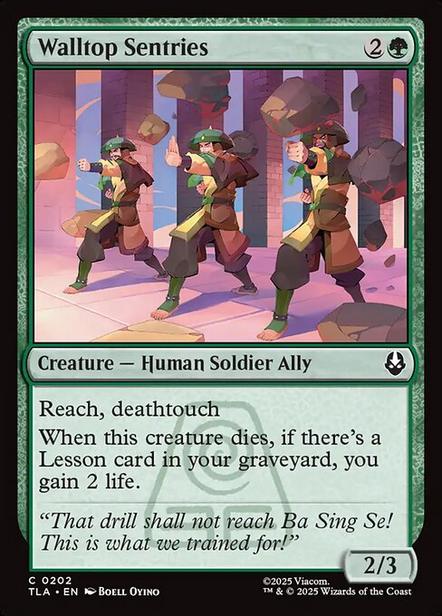 Walltop Sentries - Avatar: The Last Airbender #202 Magic: The Gathering card image