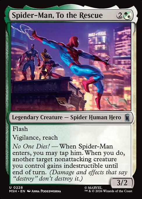 Spider-Man, To the Rescue Marvel Super Heroes Magic: The Gathering card image