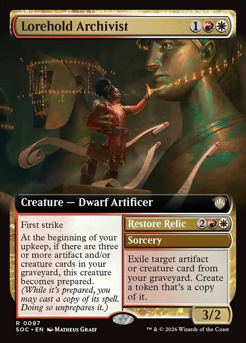 Lorehold Archivist // Restore Relic - Secrets of Strixhaven Commander #97 Magic: The Gathering card image