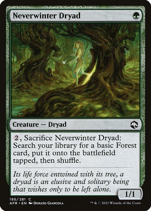 Neverwinter Dryad Adventures in the Forgotten Realms Magic: The Gathering card image