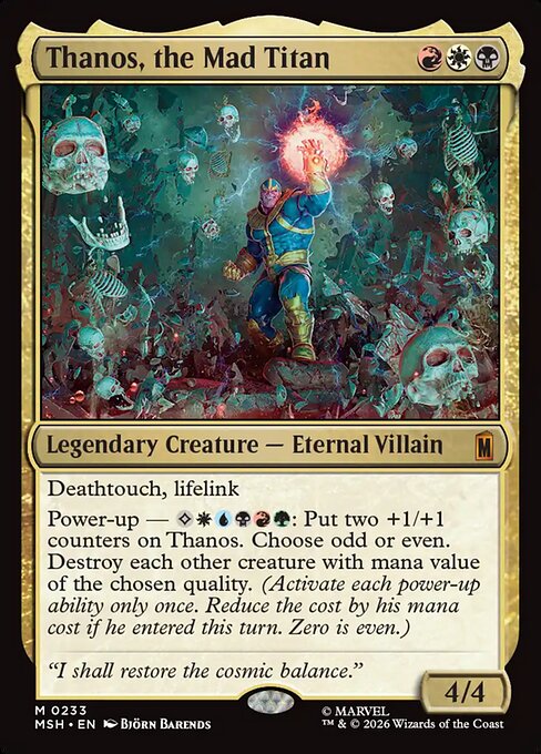 Thanos, the Mad Titan Marvel Super Heroes Magic: The Gathering card image