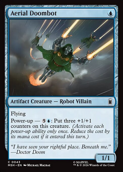 Aerial Doombot Marvel Super Heroes Magic: The Gathering card image