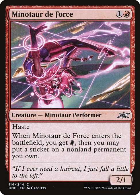 Minotaur de Force - Unfinity #114 - Near Mint - Non-Foil