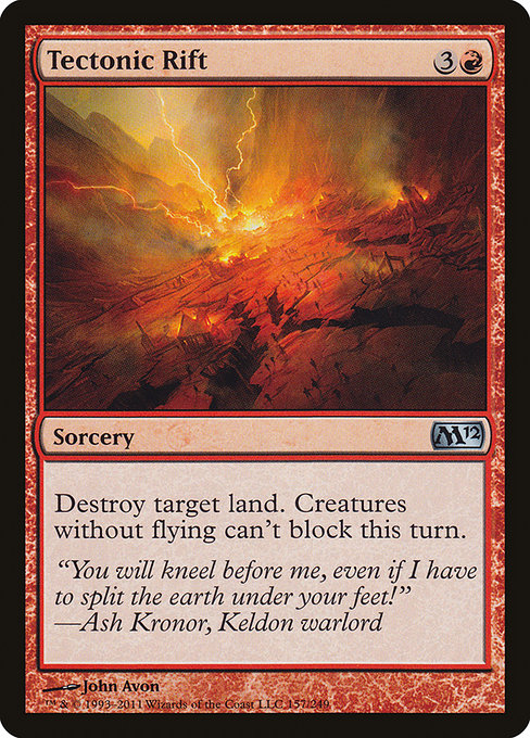 Tectonic Rift - Magic 2012 #157 Magic: The Gathering card image