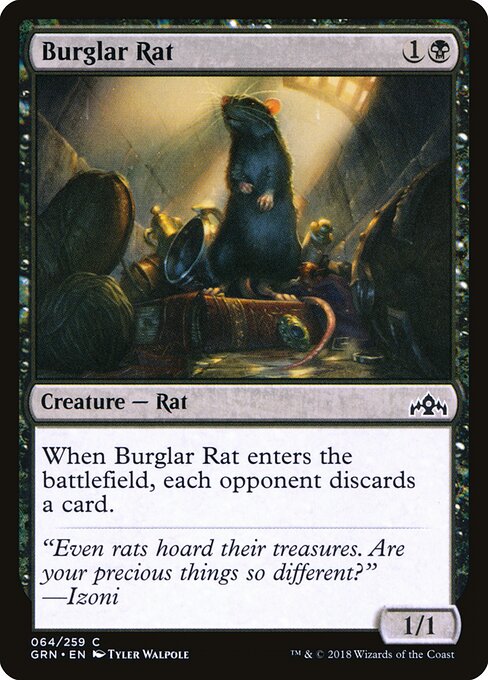 Burglar Rat Guilds of Ravnica Magic: The Gathering card image