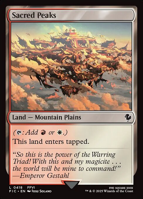 Sacred Peaks - Final Fantasy Commander #418 Magic: The Gathering card image
