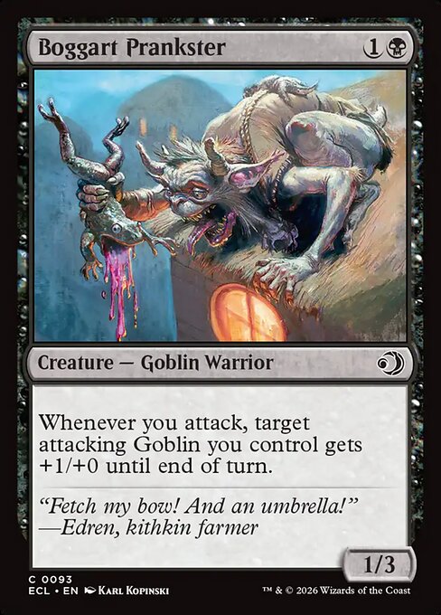 Boggart Prankster - Lorwyn Eclipsed #93 Magic: The Gathering card image