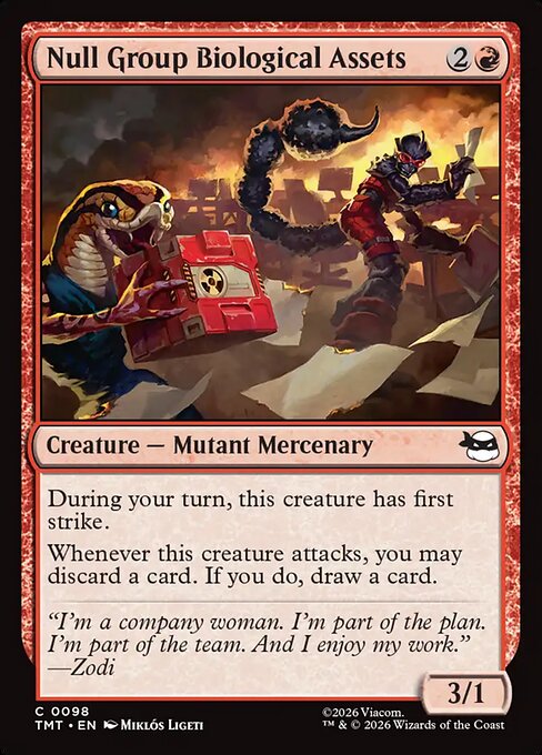 Null Group Biological Assets Teenage Mutant Ninja Turtles Magic: The Gathering card image