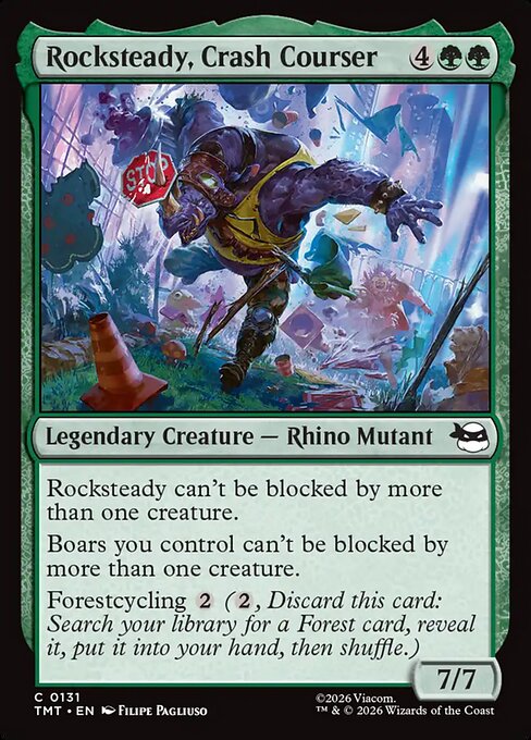 Rocksteady, Crash Courser - Teenage Mutant Ninja Turtles #131 Magic: The Gathering card image