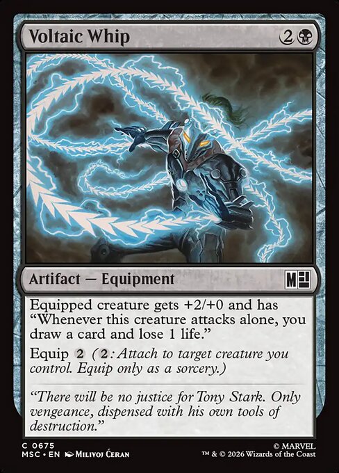 Voltaic Whip Marvel Super Heroes Commander Magic: The Gathering card image