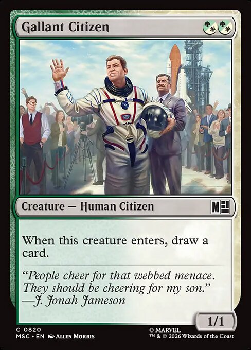 Gallant Citizen Marvel Super Heroes Commander Magic: The Gathering card image