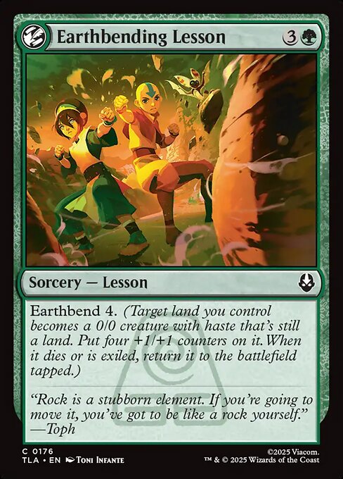 Earthbending Lesson - Avatar: The Last Airbender #176 Magic: The Gathering card image