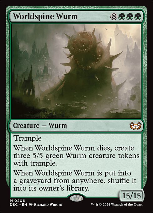 Worldspine Wurm - Duskmourn: House of Horror Commander #206