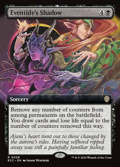 Eventide's Shadow - Lorwyn Eclipsed Commander #28 Magic: The Gathering card image