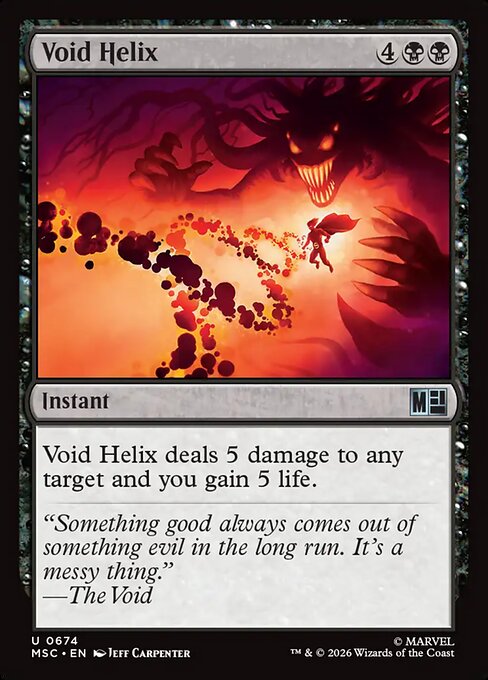 Void Helix Marvel Super Heroes Commander Magic: The Gathering card image