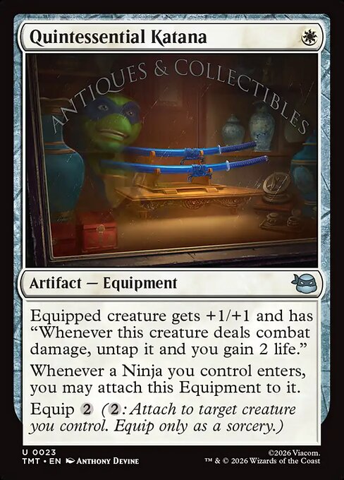 Quintessential Katana - Teenage Mutant Ninja Turtles #23 Magic: The Gathering card image