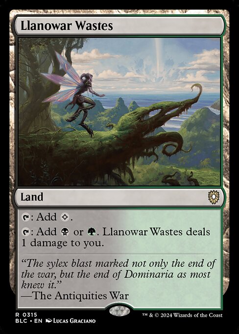 Llanowar Wastes - Bloomburrow Commander #315