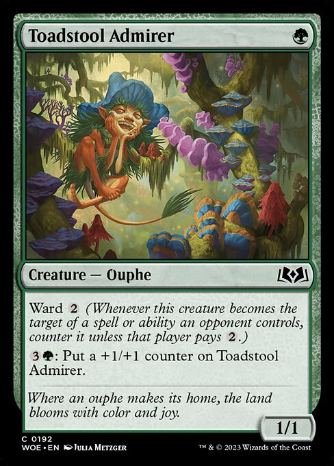 Toadstool Admirer - Wilds of Eldraine #192 Magic: The Gathering card image