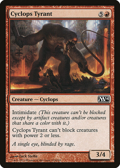 Cyclops Tyrant Magic 2014 Magic: The Gathering card image