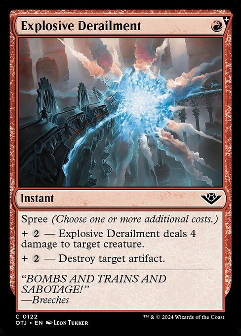 Explosive Derailment - Outlaws of Thunder Junction #122 Magic: The Gathering card image
