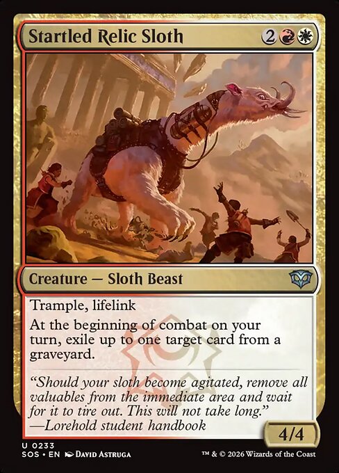 Startled Relic Sloth - Secrets of Strixhaven #233 Magic: The Gathering card image