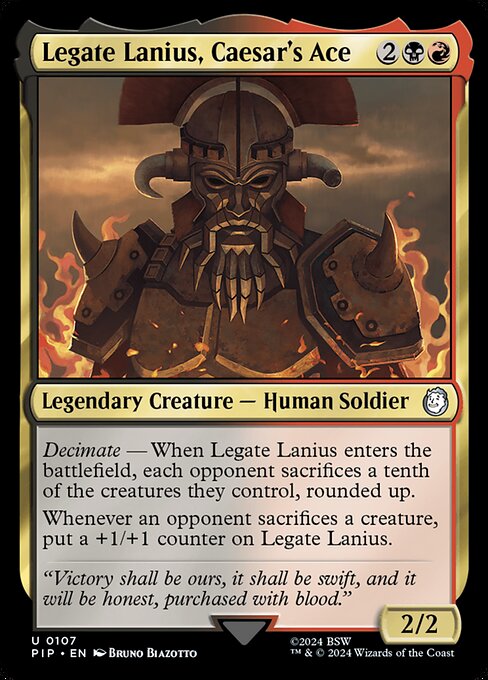 Legate Lanius, Caesar's Ace - Fallout #107