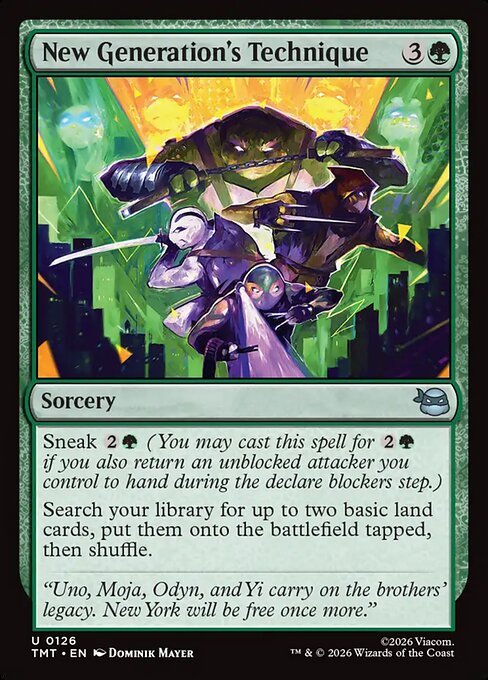 New Generation's Technique Teenage Mutant Ninja Turtles Magic: The Gathering card image