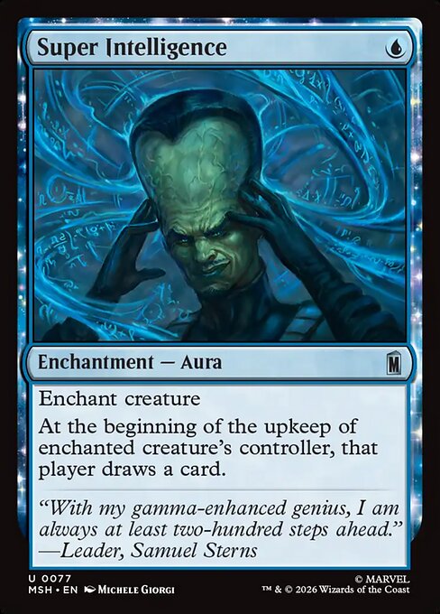 Super Intelligence Marvel Super Heroes Magic: The Gathering card image