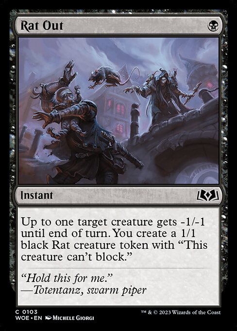 Rat Out Wilds of Eldraine Magic: The Gathering card image