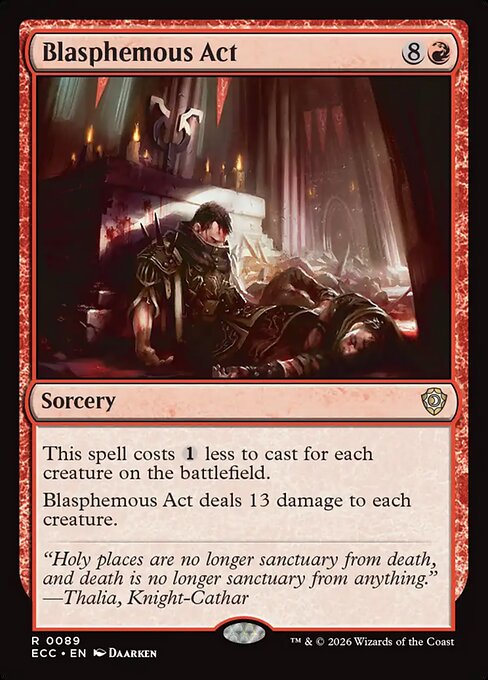 Blasphemous Act Lorwyn Eclipsed Commander Magic: The Gathering card image