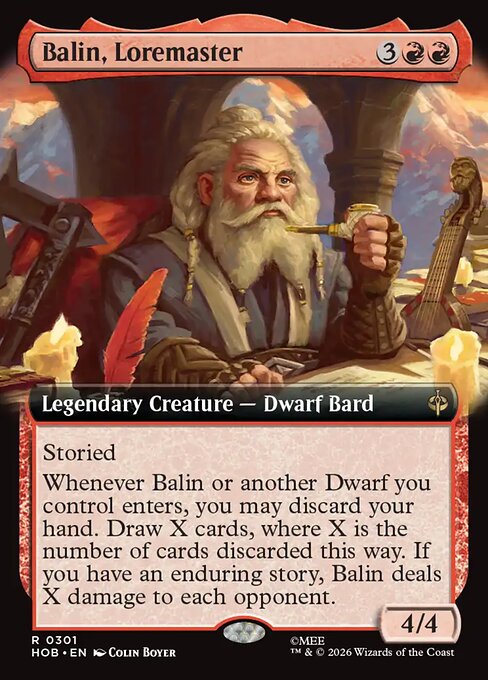 Balin, Loremaster - The Hobbit #301 - Near Mint - Non-Foil