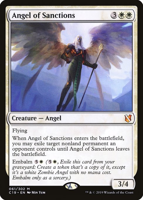 Angel of Sanctions - Commander 2019 #61