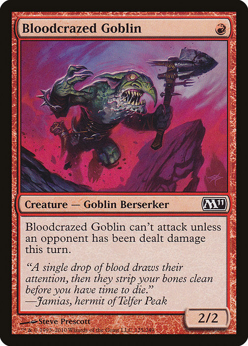 Bloodcrazed Goblin - Magic 2011 #125