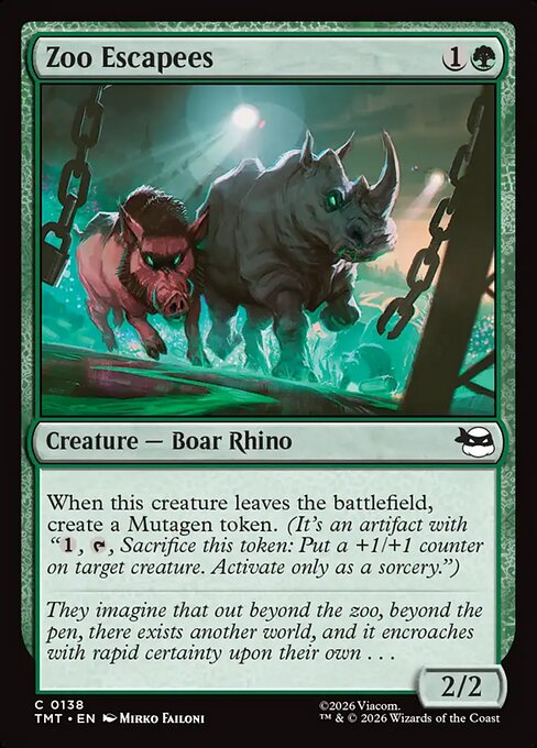 Zoo Escapees Teenage Mutant Ninja Turtles Magic: The Gathering card image