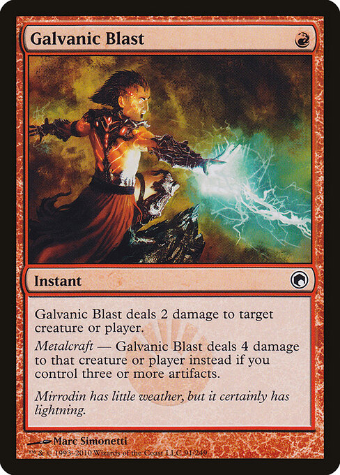 Galvanic Blast Scars of Mirrodin Magic: The Gathering card image