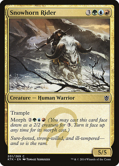Snowhorn Rider - Khans of Tarkir #201