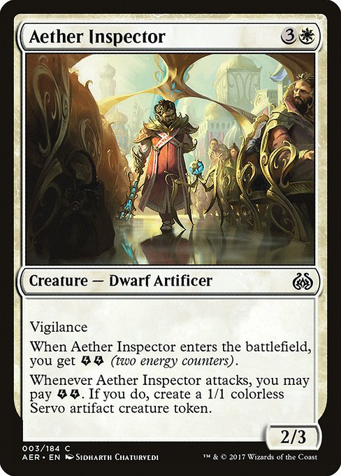 Aether Inspector - Aether Revolt #3 Magic: The Gathering card image