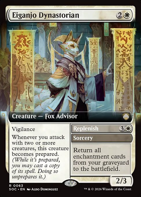 Eiganjo Dynastorian // Replenish Secrets of Strixhaven Commander Magic: The Gathering card image