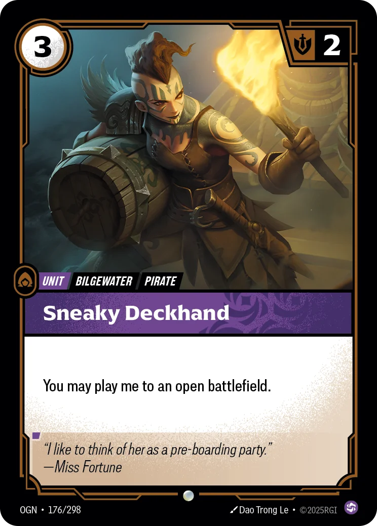 Sneaky Deckhand Riftbound card image