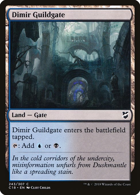 Dimir Guildgate - Commander 2018 #243