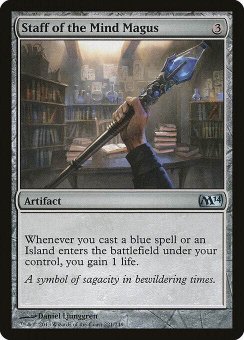 Staff of the Mind Magus Magic 2014 Magic: The Gathering card image